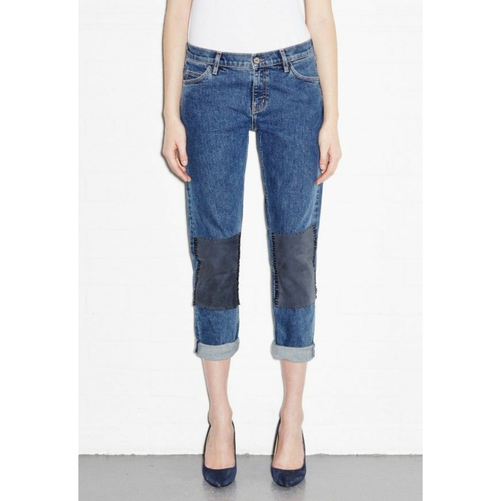 MiH Jeans The Tomboy Skinny Boyfriend Knee Patch